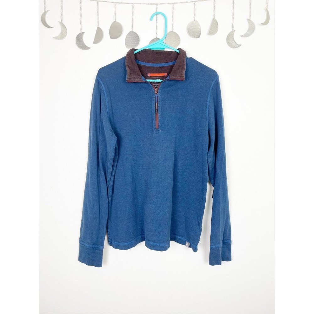 The North‎ Face Men's Blue Light Weight Pullover Outdoor Camping Fall
